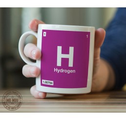 Scientific Mug featuring the Element and Symbol Hydrogen - Printed Ceramic Mug