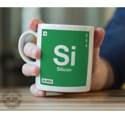 Scientific Mug featuring the Element and Symbol Silicon - Printed Ceramic Mug
