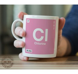 Scientific Mug featuring the Element and Symbol Chlorine - Printed Ceramic Mug
