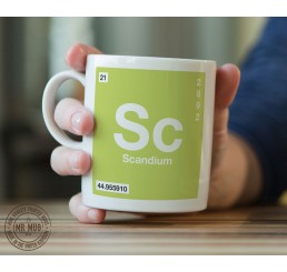 Scientific Mug featuring the Element and Symbol Scandium - Printed Ceramic Mug