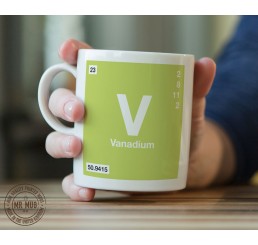 Scientific Mug featuring the Element and Symbol Vanadium - Printed Ceramic Mug
