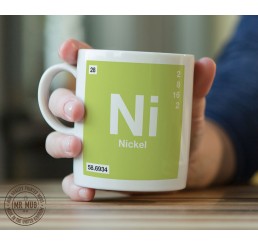 Scientific Mug featuring the Element and Symbol Nickel - Printed Ceramic Mug