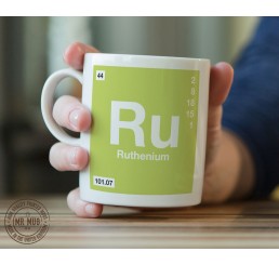 Scientific Mug featuring the Element and Symbol Ruthenium - Printed Ceramic Mug