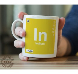 Scientific Mug featuring the Element and Symbol Indium - Printed Ceramic Mug