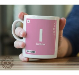 Scientific Mug featuring the Element and Symbol Iodine - Printed Ceramic Mug