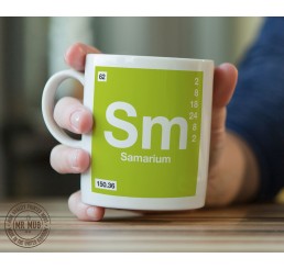 Scientific Mug featuring the Element and Symbol Samarium - Printed Ceramic Mug