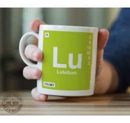 Scientific Mug featuring the Element and Symbol Lutetium - Printed Ceramic Mug
